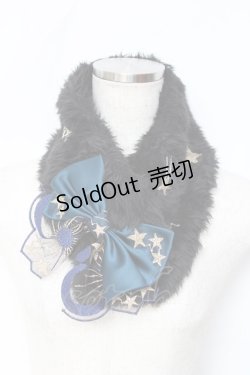画像1: Coco&Ami / ど〜せ月あって星〜んでしょ マフラー  ミッドナイトブラック Y-25-10-25-021-LO-ZA-SZ-ZY