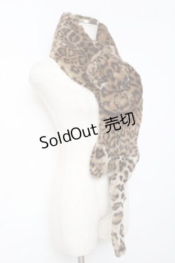 画像2: WONDERFUL WORLD / ヒョウモチーフマフラー  ブラウン Y-25-10-25-022-LO-ZA-SZ-ZY