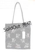 axes femme / ブーケ刺繍トートバッグ  黒 Y-25-10-25-025-AX-BG-SZ-ZT501