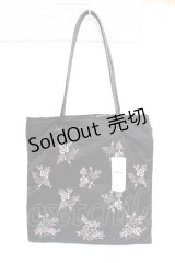 axes femme / ブーケ刺繍トートバッグ  黒 Y-25-10-25-025-AX-BG-SZ-ZT501