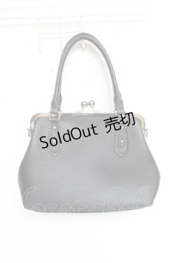 画像2: axes femme / レース重ねがま口ボストン  黒 Y-25-10-25-027-AX-BG-SZ-ZY