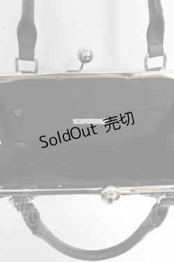 画像3: axes femme / レース重ねがま口ボストン  黒 Y-25-10-25-027-AX-BG-SZ-ZY