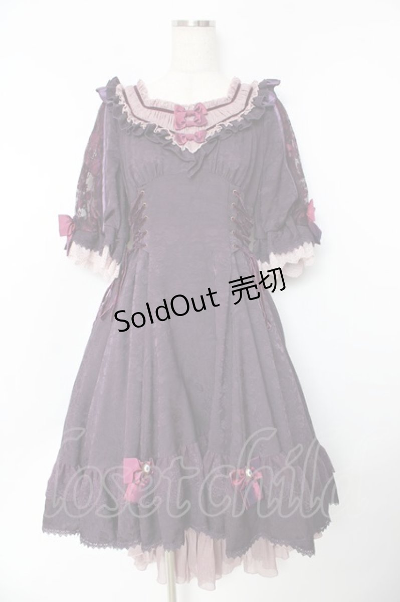 画像1: Hoshibako Works / 東方Project ×HoshibakoWorks　八雲紫　パフスリーブワンピース  八雲紫 Y-25-10-26-001-LO-OP-SZ-ZY (1)