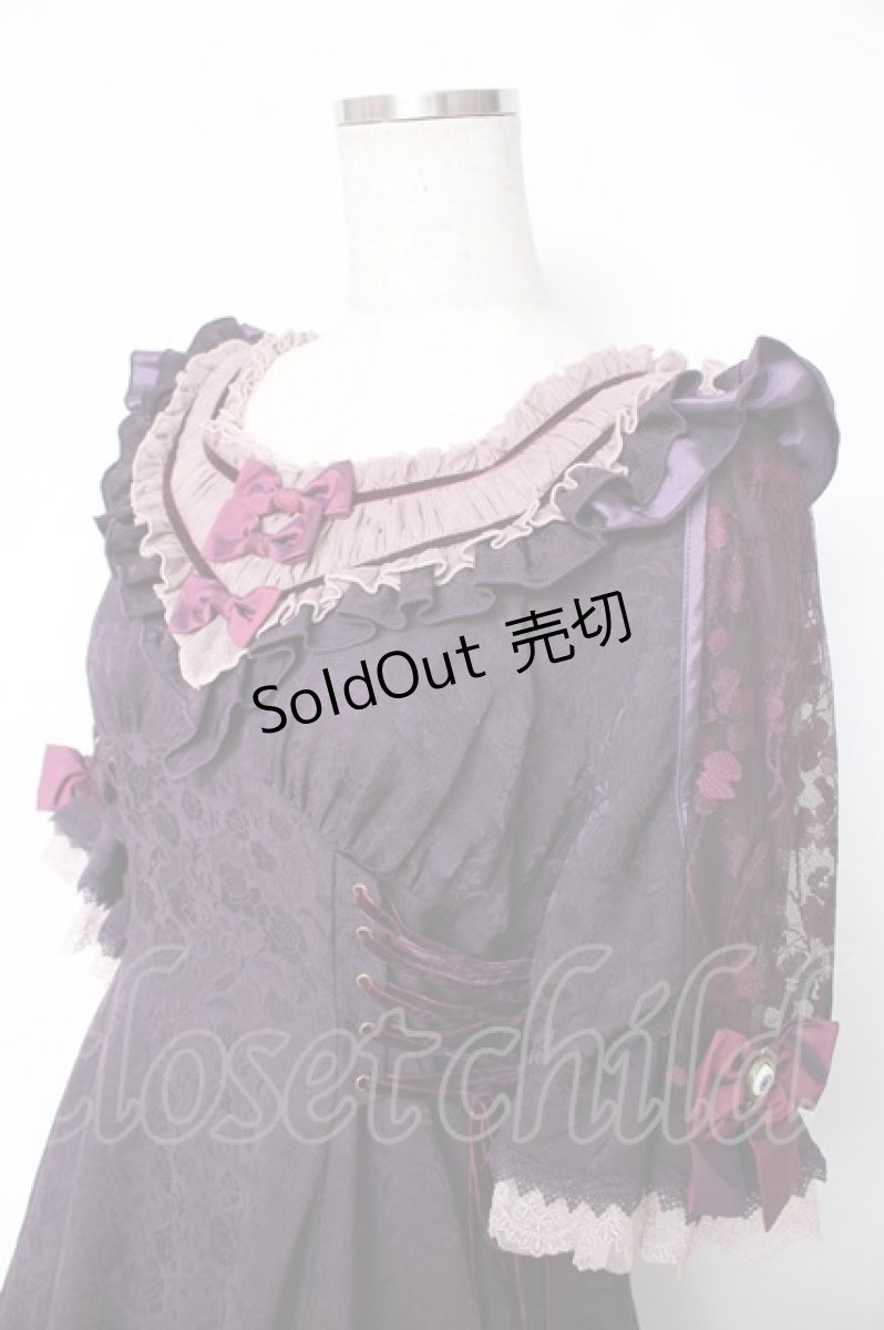 画像3: Hoshibako Works / 東方Project ×HoshibakoWorks　八雲紫　パフスリーブワンピース  八雲紫 Y-25-10-26-001-LO-OP-SZ-ZY (3)