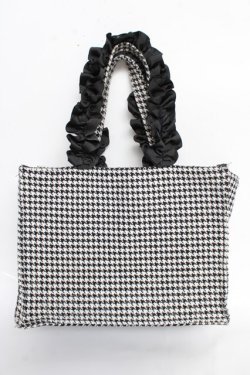 画像2: Maison de FLEUR / 千鳥格子 フリルハンドルトートSバッグ F 黒 Y-25-10-28-045-LO-BG-SZ-ZY