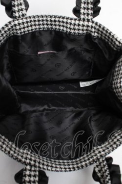 画像3: Maison de FLEUR / 千鳥格子 フリルハンドルトートSバッグ F 黒 Y-25-10-28-045-LO-BG-SZ-ZY