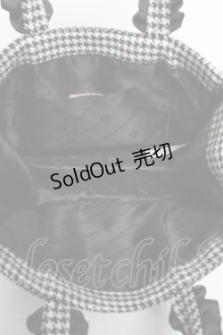 画像3: Maison de FLEUR / 千鳥格子 フリルハンドルトートSバッグ F 黒 Y-25-10-28-045-LO-BG-SZ-ZT501