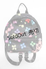 NieR Clothing / ばんそうこう総柄ミニリュック  黒 Y-25-10-28-047-PU-BG-SZ-ZT-K012