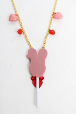 画像2: Angelic Pretty / リリカルバニーBonbonショコラネックレス  ピンク Y-25-10-28-004-AP-AC-SZ-ZY