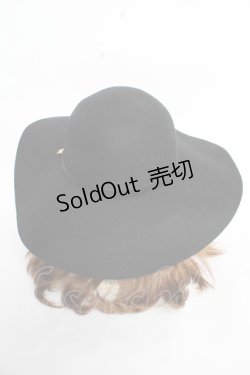 画像3: 【SALE】axes femme / 蝶チャーム付キャペリンハット  黒 Y-25-10-28-049-AX-AC-SZ-ZT-K025