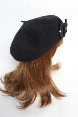 画像4: Enchantlic Enchantilly / Cat Earsロゴ刺繍サマーベレー帽  ブラック Y-25-10-28-052-LO-AC-SZ-ZY