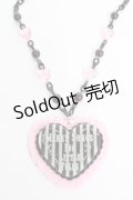 Angelic Pretty / MELODY TOYSハートネックレス（2022年）  ブラック×ピンク Y-25-10-28-005-AP-AC-SZ-ZY