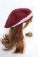 画像4: Amavel / 月夜の狐と寒椿和風ベレー帽  ボルドー Y-25-10-28-055-CA-AC-SZ-ZY (4)