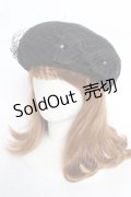 Enchantlic Enchantilly / 麗らかなリボンチュールサマーベレー帽  ブラック Y-25-10-28-056-LO-AC-SZ-ZTK048