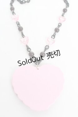 画像2: Angelic Pretty / MELODY TOYSハートネックレス（2022年）  ブラック×ピンク Y-25-10-28-005-AP-AC-SZ-ZY
