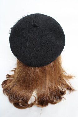 画像3: Enchantlic Enchantilly / 麗らかなリボンチュールサマーベレー帽  ブラック Y-25-10-28-056-LO-AC-SZ-ZY