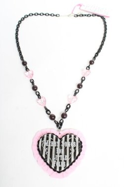 画像3: Angelic Pretty / MELODY TOYSハートネックレス(2022年)  ブラック×ピンク Y-25-10-28-005-AP-AC-SZ-ZY