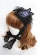 画像1: ALGONQUINS / うさぎワッペン丸形ヘッドドレス  黒×紫 Y-25-10-28-060-AL-AC-SZ-ZY (1)