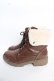 画像2: axes femme / 配色ファースノーブーツ L 茶 Y-25-10-28-067-AX-SH-SZ-ZT-K002 (2)