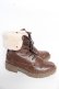画像4: axes femme / 配色ファースノーブーツ L 茶 Y-25-10-28-067-AX-SH-SZ-ZT-K002 (4)