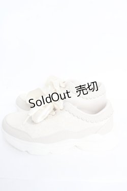 画像2: 【SALE】m petit by misako / レーススニーカー M 中白 Y-25-10-28-068-LO-SH-SZ-ZTK002
