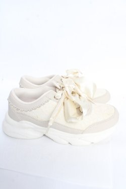 画像4: m petit by misako / レーススニーカー M 中白 Y-25-10-28-068-LO-SH-SZ-ZY