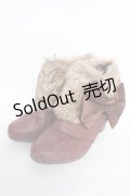 axes femme / ファー付きブーティー M ワイン Y-25-10-28-070-AX-SH-SZ-ZY