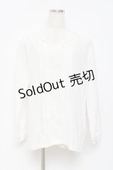 PINK HOUSE / トライアングルカラーのタック入りブラウス F 白 Y-25-10-28-072-LO-BL-SZ-ZY