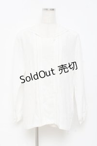 PINK HOUSE / トライアングルカラーのタック入りブラウス F 白 Y-25-10-28-072-LO-BL-SZ-ZY