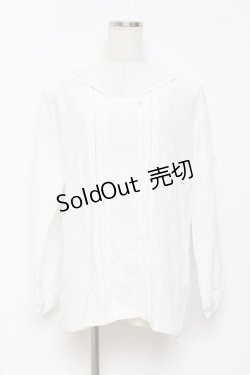 画像1: PINK HOUSE / トライアングルカラーのタック入りブラウス F 白 Y-25-10-28-072-LO-BL-SZ-ZY