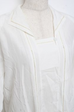 画像3: PINK HOUSE / トライアングルカラーのタック入りブラウス F 白 Y-25-10-28-072-LO-BL-SZ-ZY