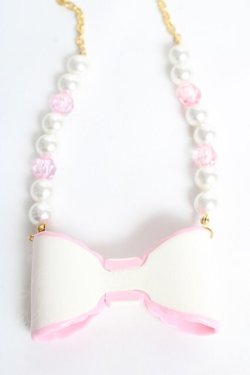 画像2: Angelic Pretty / ドリームリボンネックレス  アイボリー Y-25-10-28-001-AP-AC-SZ-ZY