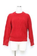 Jane Marple Dans Le Salon / ケーブルニット M 赤 Y-25-10-28-074-JM-TO-SZ-ZY