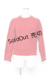 Jane Marple Dans Le Salon / ケーブルニット M 赤 Y-25-10-28-074-JM-TO-SZ-ZY