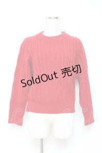 Jane Marple Dans Le Salon / ケーブルニット M 赤 Y-25-10-28-074-JM-TO-SZ-ZY