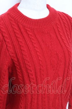 画像3: Jane Marple Dans Le Salon / ケーブルニット M 赤 Y-25-10-28-074-JM-TO-SZ-ZY