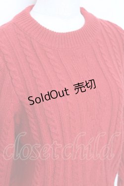 画像3: Jane Marple Dans Le Salon / ケーブルニット M 赤 Y-25-10-28-074-JM-TO-SZ-ZY