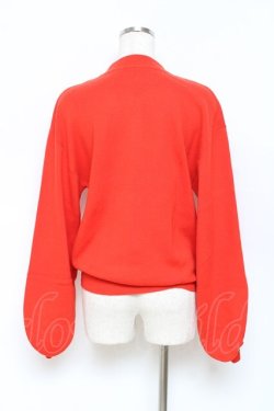 画像2: Franche Lippee / パールボタンニットカーディガン M 赤 Y-25-10-28-075-LO-TO-SZ-ZY
