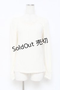 axes femme / フラワーレースインナーカットソー M 生成り Y-25-10-28-076-AX-TO-SZ-ZY