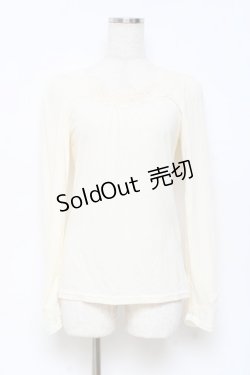 画像1: axes femme / フラワーレースインナーカットソー M 生成り Y-25-10-28-076-AX-TO-SZ-ZY