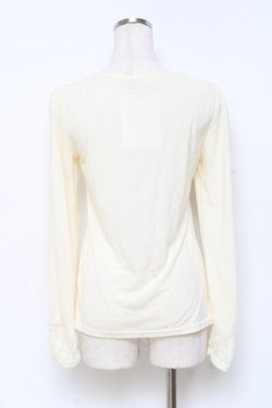 画像2: axes femme / フラワーレースインナーカットソー M 生成り Y-25-10-28-076-AX-TO-SZ-ZY