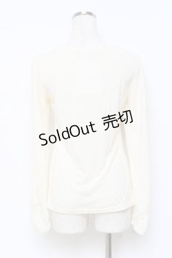 画像2: axes femme / フラワーレースインナーカットソー M 生成り Y-25-10-28-076-AX-TO-SZ-ZY