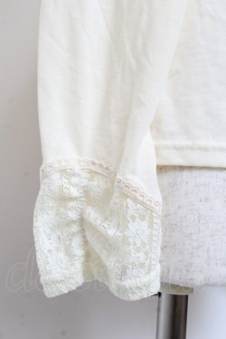 画像4: axes femme / フラワーレースインナーカットソー M 生成り Y-25-10-28-076-AX-TO-SZ-ZY