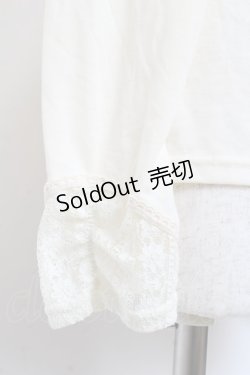 画像4: axes femme / フラワーレースインナーカットソー M 生成り Y-25-10-28-076-AX-TO-SZ-ZY