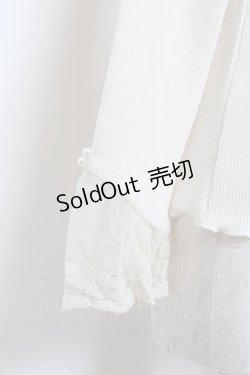 画像4: axes femme / バラモチーフカットプルオーバー M 生成り Y-25-10-28-077-AX-TO-SZ-ZY