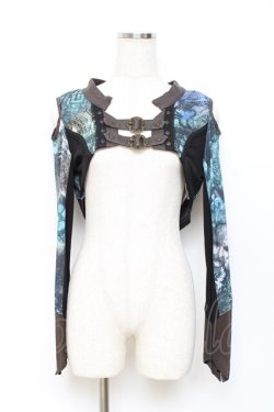 画像1: Rozen Kavalier / マスカレードプリントシュラグ  グリーン Y-25-10-28-080-OO-TO-SZ-ZY