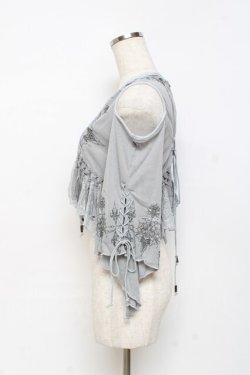 画像2: Rozen Kavalier / 肩出しメッシュチュールシュラグボレロ  グレー Y-25-10-28-082-OO-TO-SZ-ZY