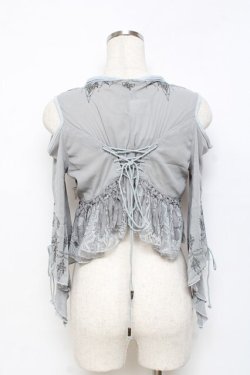 画像3: Rozen Kavalier / 肩出しメッシュチュールシュラグボレロ  グレー Y-25-10-28-082-OO-TO-SZ-ZY