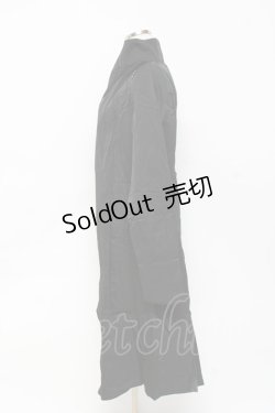 画像2: Ozz conte / ドレープアシメシャツ  黒 Y-25-10-28-083-OO-TO-SZ-ZY