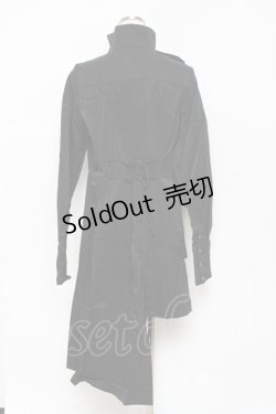 画像3: Ozz conte / ドレープアシメシャツ  黒 Y-25-10-28-083-OO-TO-SZ-ZY